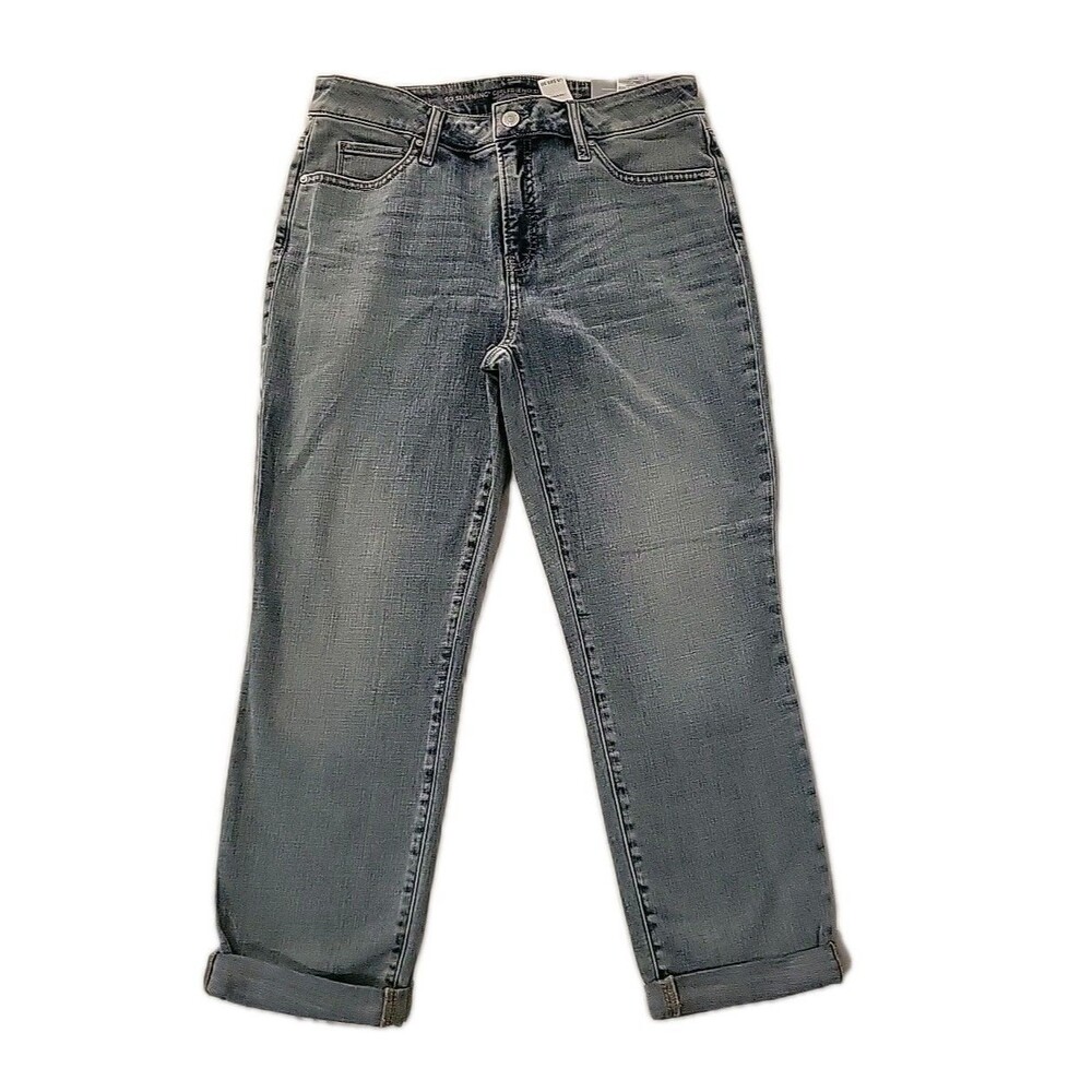 Chicos So Slimming Girlfriend Slim Leg Crop Jeans Size 6